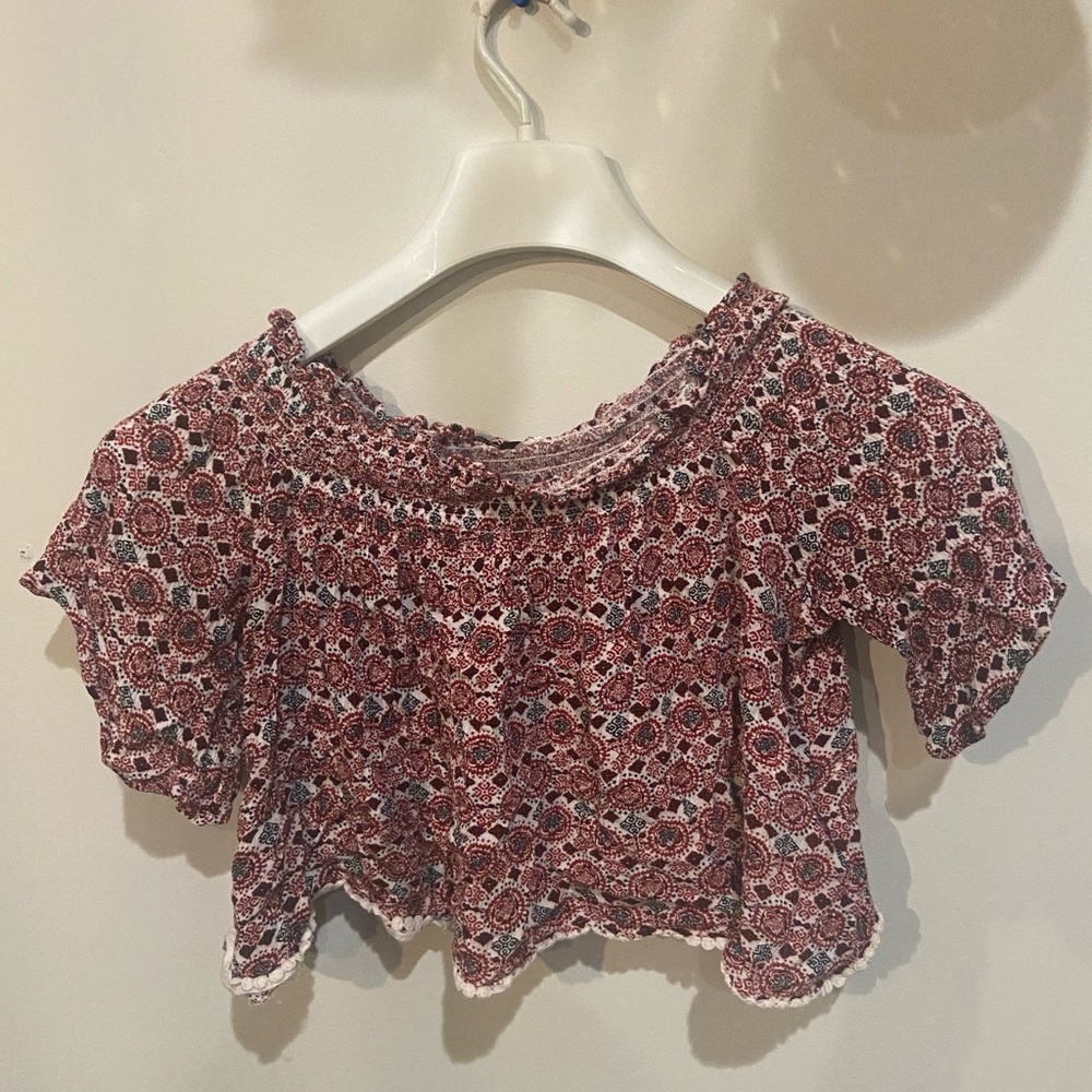 Floral Off-Shoulder Top - Red
